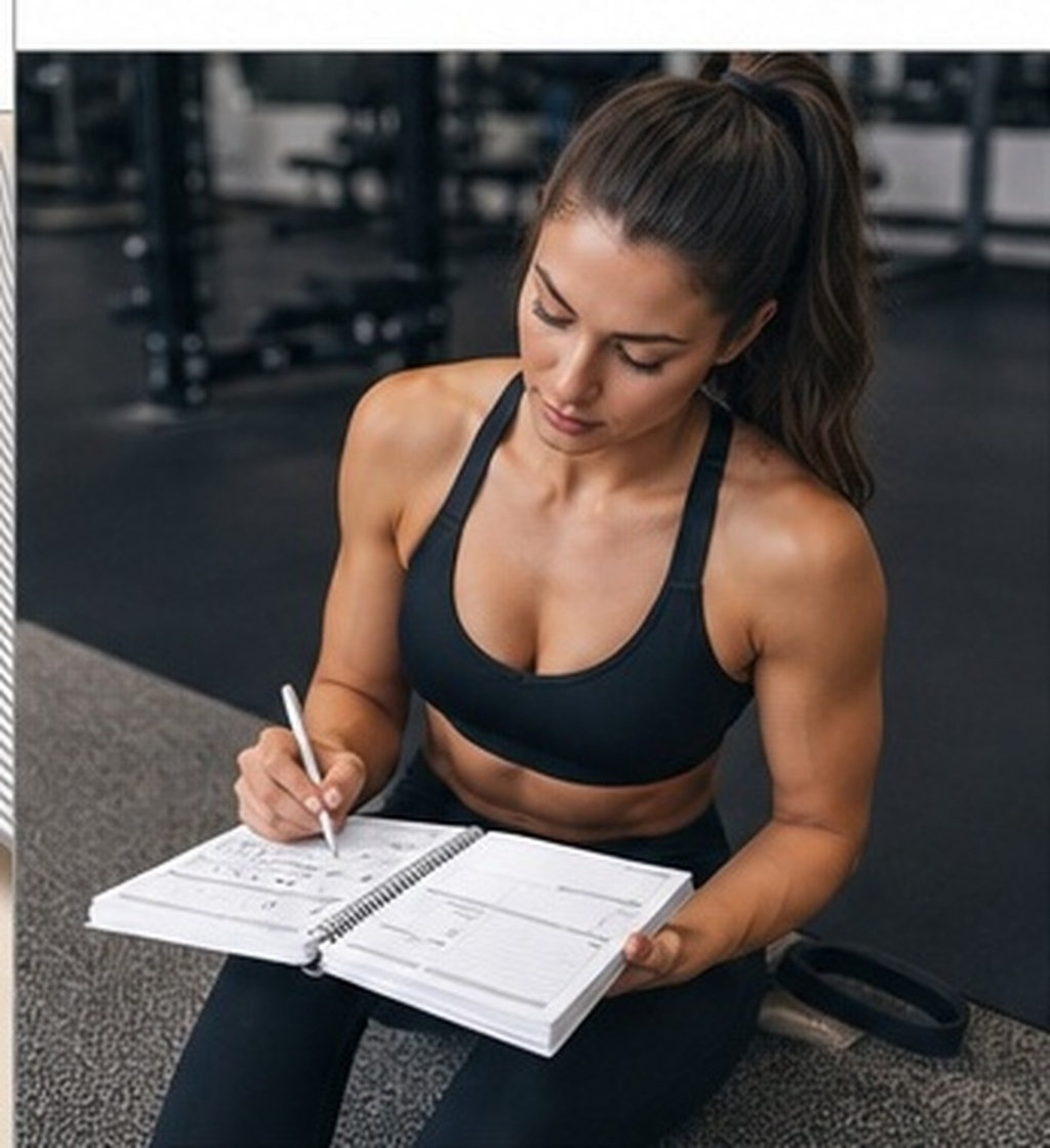 Fitness Journal Planner - Fitness Workout Journal 11,7x8,5 Gym Planner