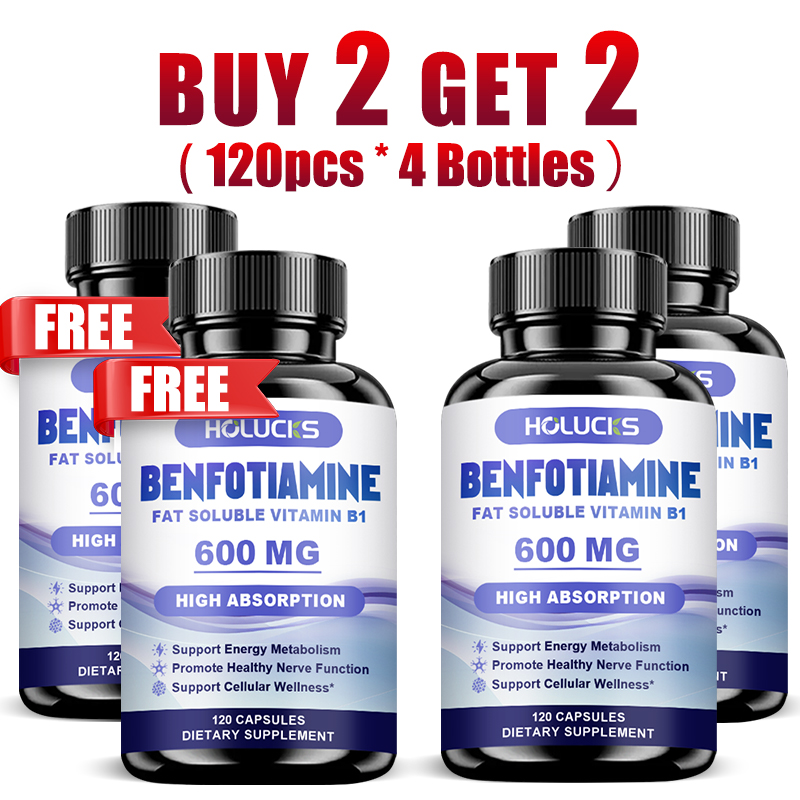 Health Wellness Vitamins - Benfotiamine-capsules, met vetoplosbare vitamine B1, bevorderen