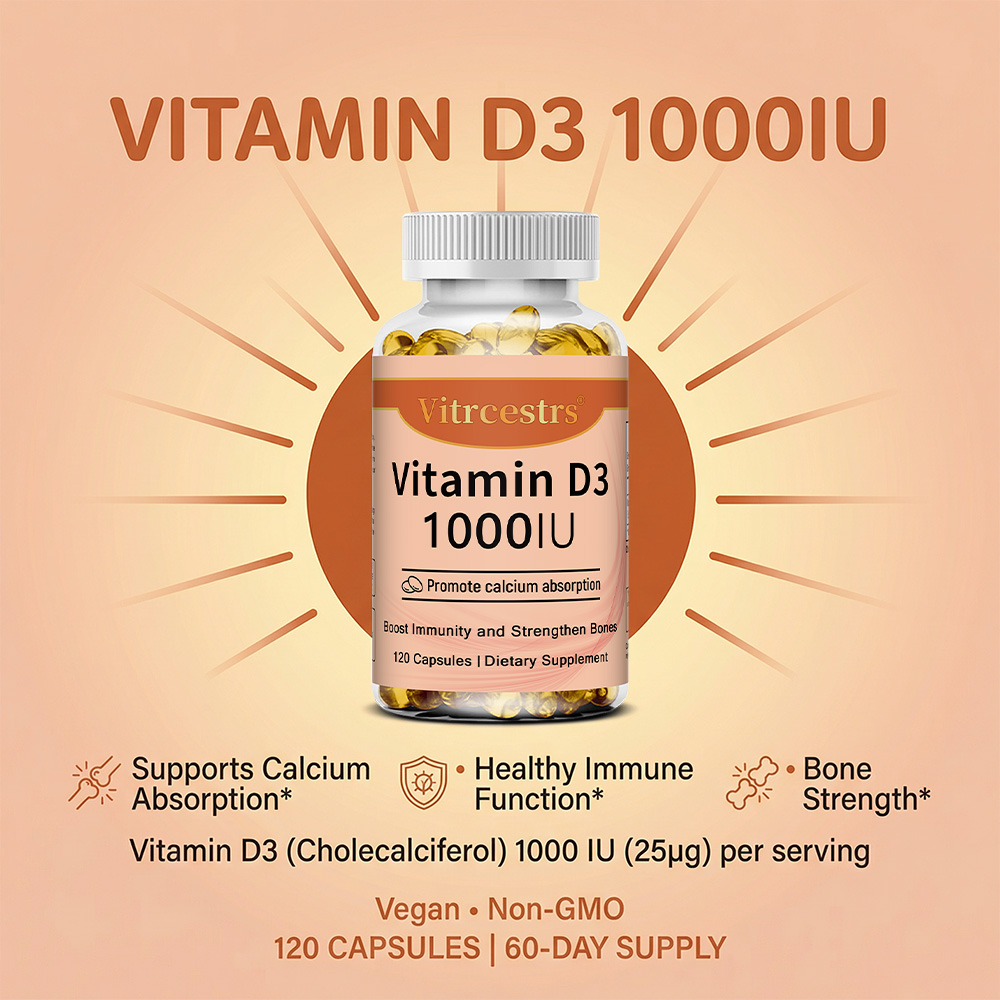 Vitamine D3 1000 IE capsules,  - Health Wellness Vitamins recensie en prijs